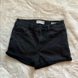 PacSun Black Jean Shorts Cuffed Hem High-Waisted